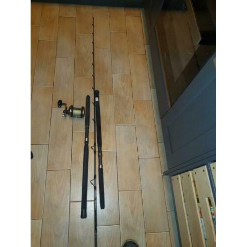 Meerval hengels top spullen 1 reel 2 pen molens kompleet ns