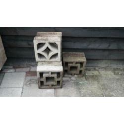Sier blok beton 30 x30 cm 8 stuks Tegels 6x recht 2 x schuin