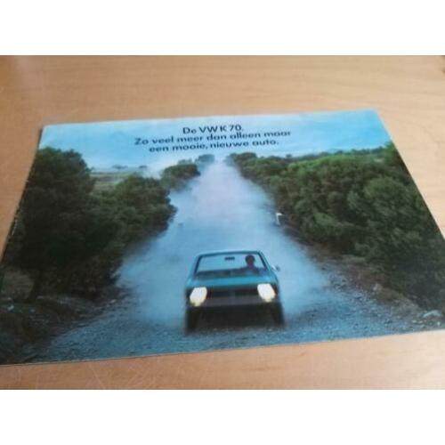 1971 Volkswagen K70 folder in het Nederlands in prima staat