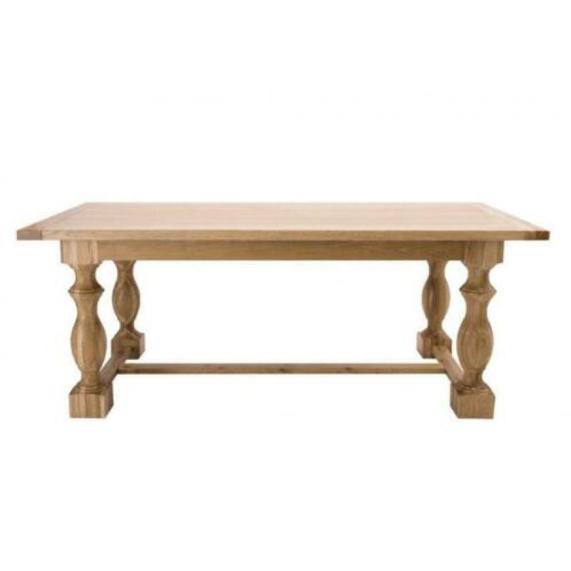 Massief eiken kloostertafel