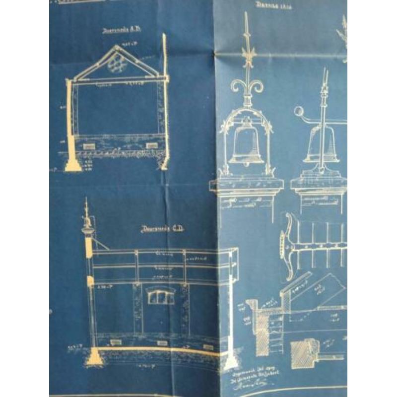 blauwdruk ontwerp brandspuithuis, 1903