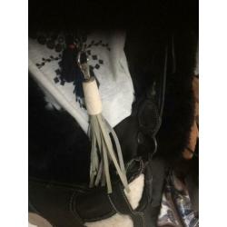 Ibiza leren tas met een bijpassende ketting