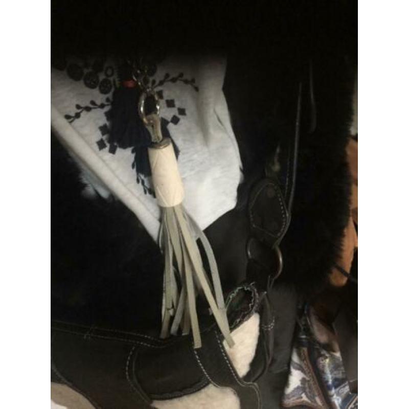 Ibiza leren tas met een bijpassende ketting