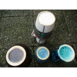 retro vintage vier west german pottery vazen seventies
