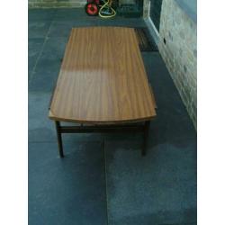 pastoe salontafel teak met omkeerbaar blad - jaren '70