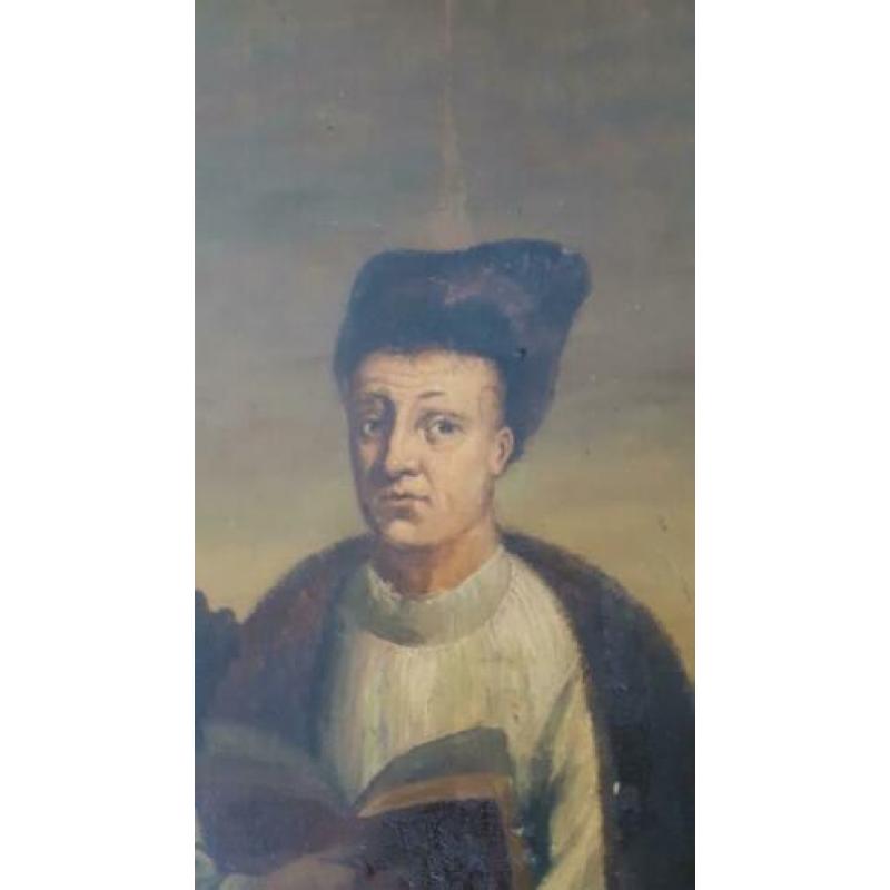 Zeer oud schilderij voorstellende Thomas a Kempis,