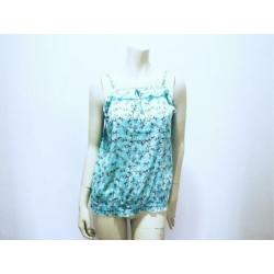 TOMMY HILFIGER Top blauw satijn stretch slank mt. XL: 15,-