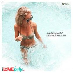 BOHO Bikini bandeau Top Devine Olive Groen S/M/L/XL/XXL
