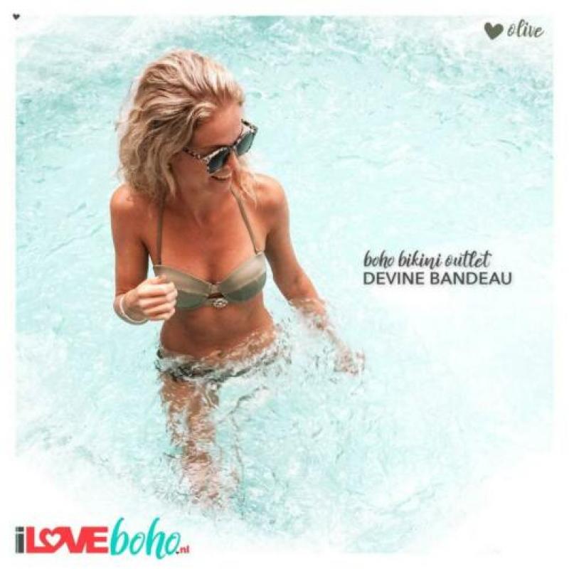 BOHO Bikini bandeau Top Devine Olive Groen S/M/L/XL/XXL
