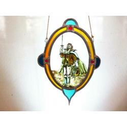 Glas-in-lood met afbeelding van Musketier