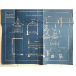 blauwdruk ontwerp brandspuithuis, 1903