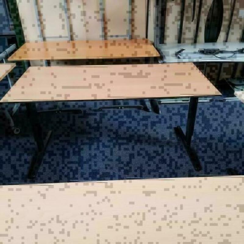 Bureau 160x80 cm, trespablad/beuken KSB Den Bosch BU431