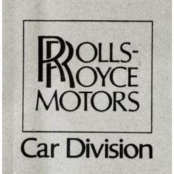Zeldzaam ROLLS ROYCE - 1978 - autofolder