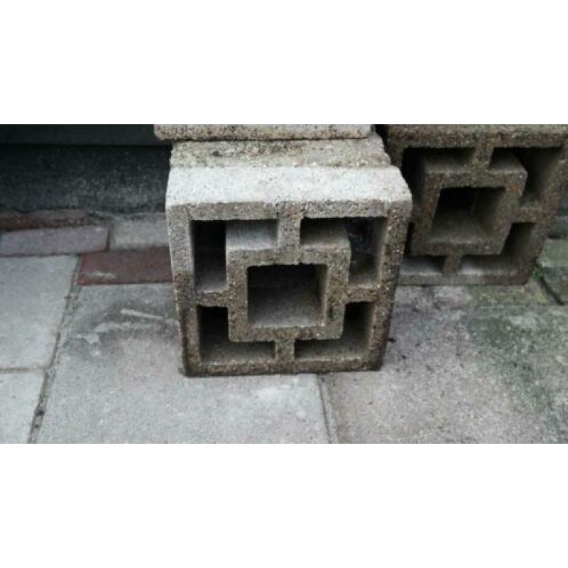 Sier blok beton 30 x30 cm 8 stuks Tegels 6x recht 2 x schuin