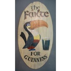 Uniek groot houten paneel/Irish pub bord/Guinness The Failte