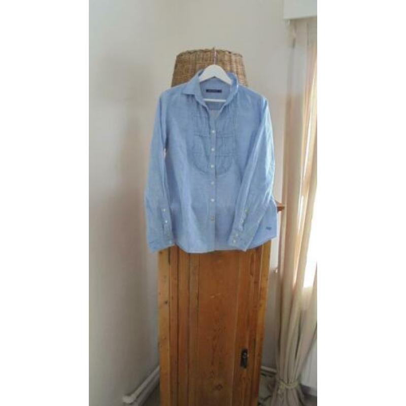 Prachtige lichtblauwe blouse van River Woods mt 42/44
