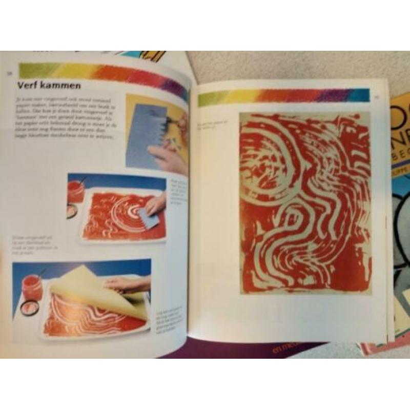 Pakket 2x Knutselboeken hobbyboeken tekenen incl werkbladen