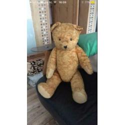 4 Teddy beren, 31, 42, 75 cm groot, jaren 1930-1960