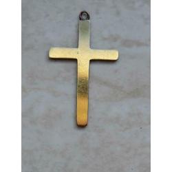 vintage kruisje hanger gemerkt 9 carat back and front