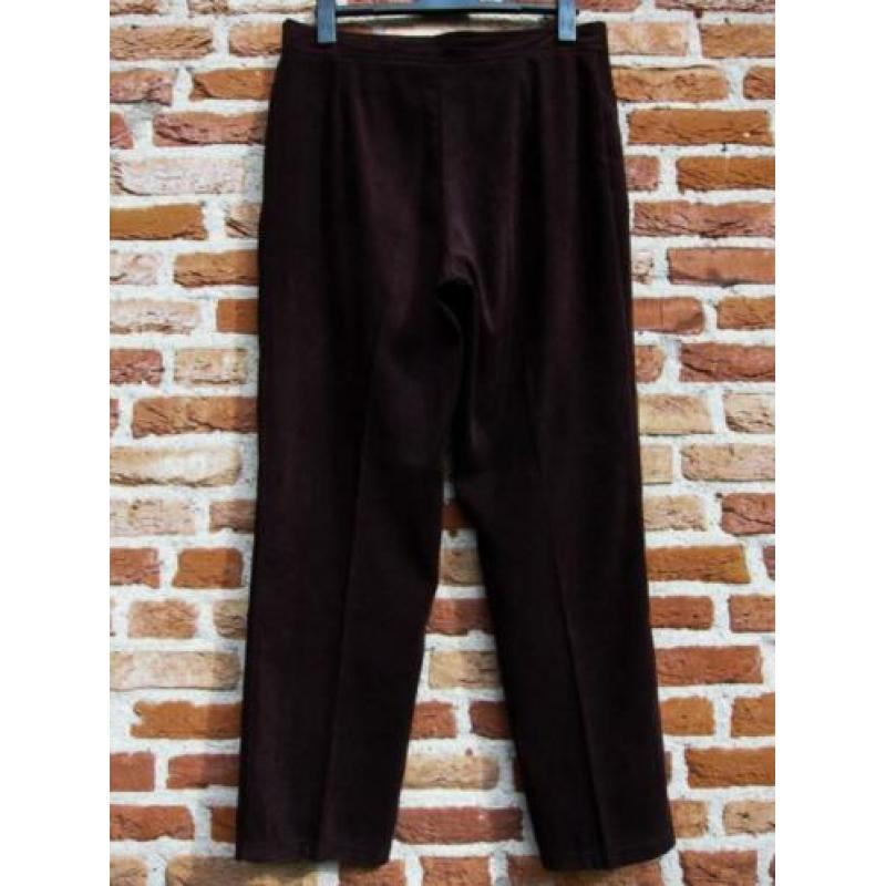 donkerbruine suede-look pantalon van Ellery's mt46
