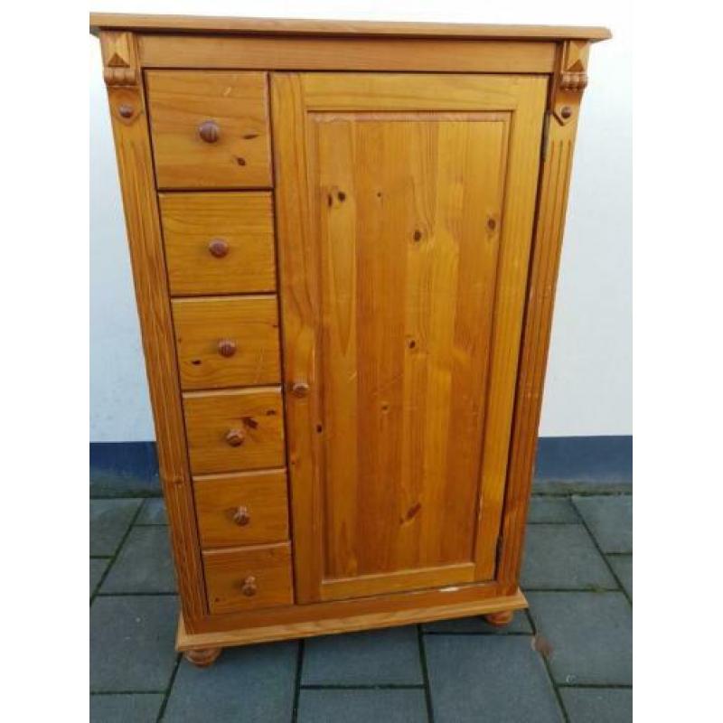 Meidenkast commode ladenkast wandkast grenen hout zie foto's