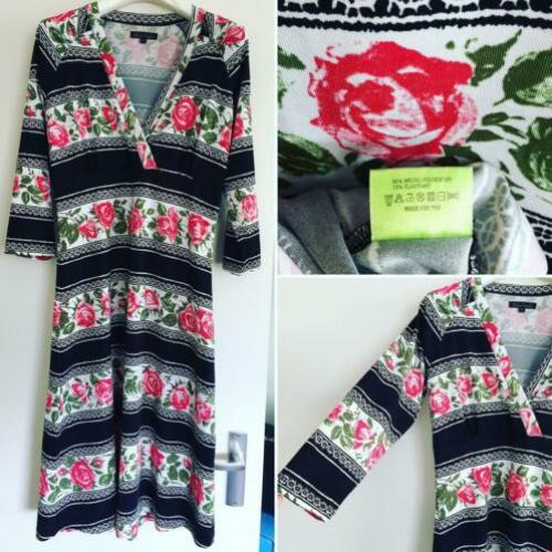 ZGAN King Louie jurk mt M 38 zwart wit rozen retro Alijn