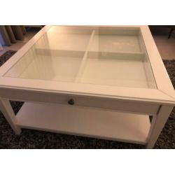 Salontafel Liatorp wit/glas