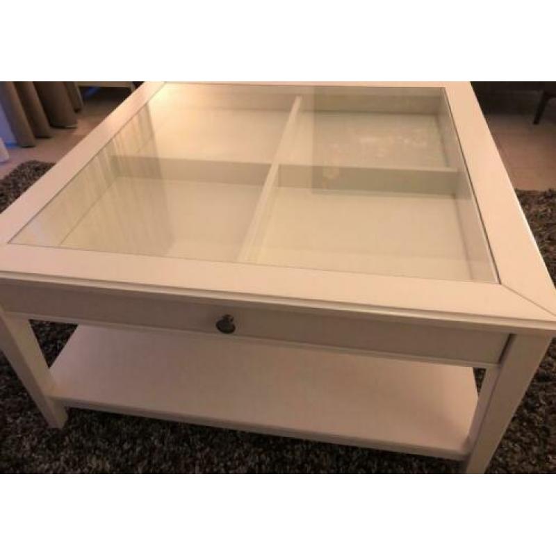 Salontafel Liatorp wit/glas