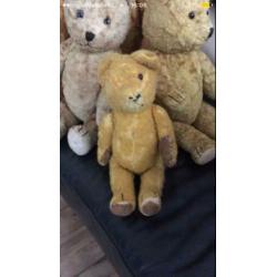 4 Teddy beren, 31, 42, 75 cm groot, jaren 1930-1960