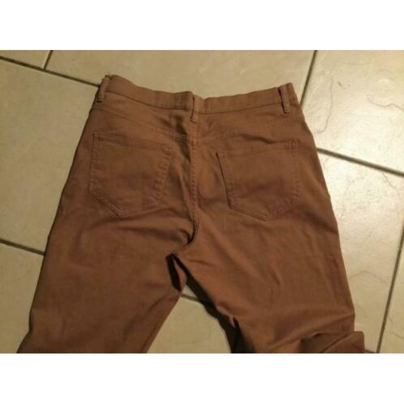 Dames stretch broek bruin. Maat 40
