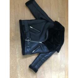 Zara lammy coat / biker jas