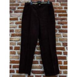 donkerbruine suede-look pantalon van Ellery's mt46