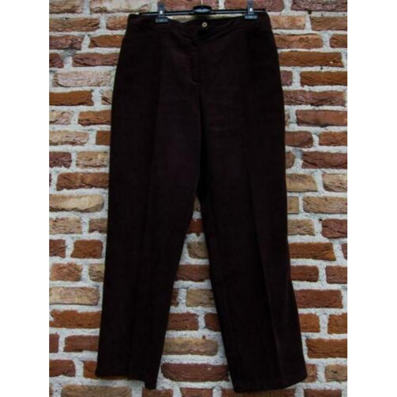 donkerbruine suede-look pantalon van Ellery's mt46