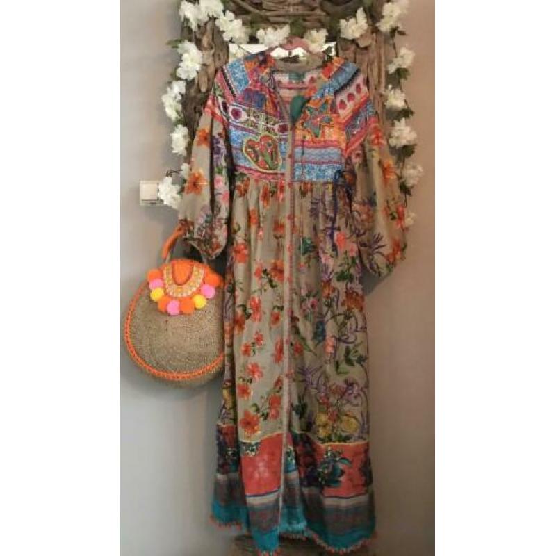 ?? Antica Sartoria jurk Ibiza maxidress 38 tm 44 bohemian