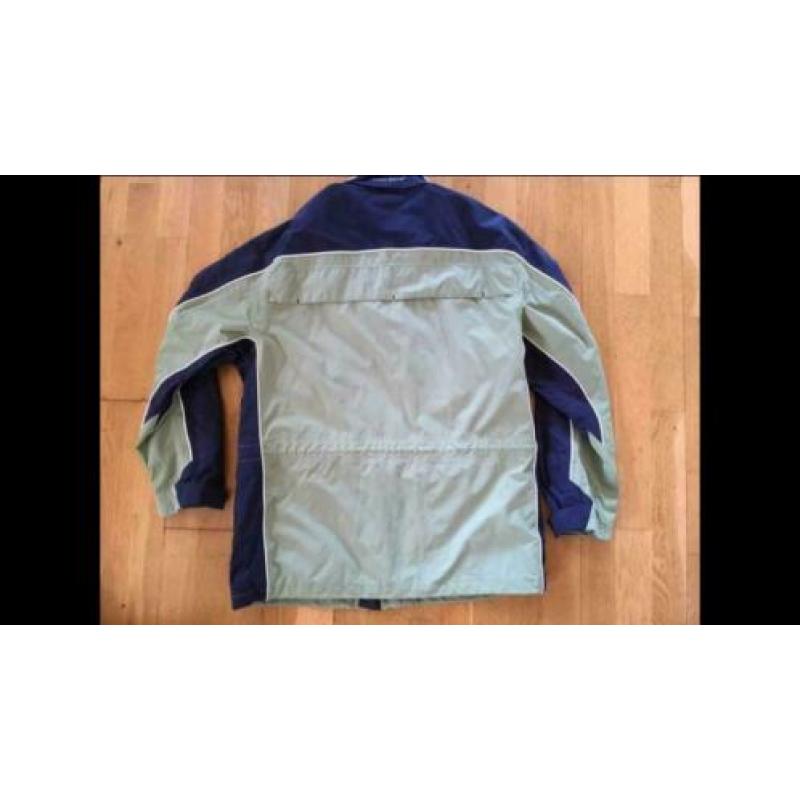 Human Nature lichtgroen Jack met donkerblauwe baan maat M