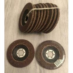 Lamellen schuurschijven Voor, flex 125 mm (11 Stuks).