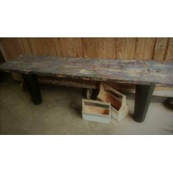 Originele unieke sidetable, Ibiza Bohemian boho lifestyle