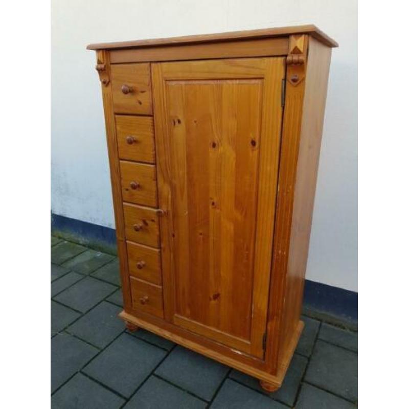 Meidenkast commode ladenkast wandkast grenen hout zie foto's