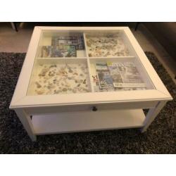 Salontafel Liatorp wit/glas