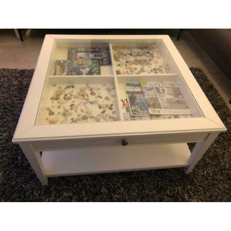 Salontafel Liatorp wit/glas