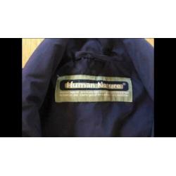 Human Nature lichtgroen Jack met donkerblauwe baan maat M