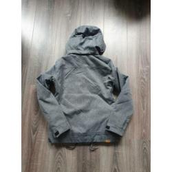 Grijze winterjas Roxy met bont cappuchon