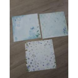 3 Scrapbook vellen Marjolein Bastin 15x15cm
