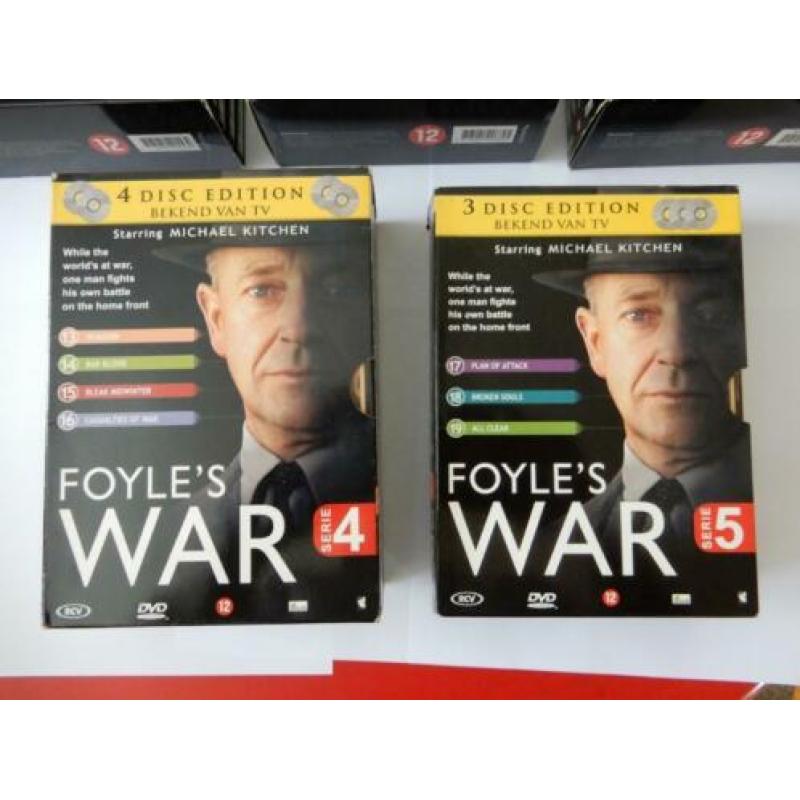 DVD BOXEN FOLIE<S WAR zie foto,s 5 complete serie,s