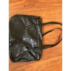 Sonia Rykiel designer vintage tas zwart leer