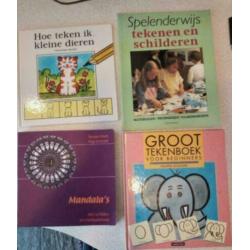 Pakket 2x Knutselboeken hobbyboeken tekenen incl werkbladen