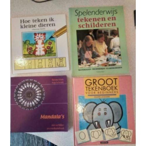 Pakket 2x Knutselboeken hobbyboeken tekenen incl werkbladen