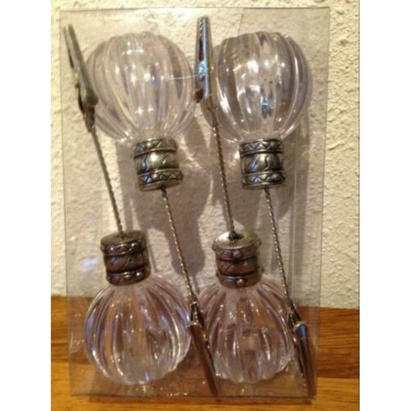 Boterpotje Gusta / 2x theepot / stolp / 4 menu houders / etc