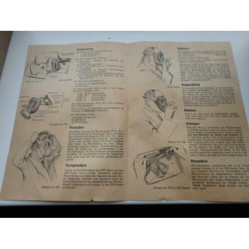 Te koop, WO2 Duits gasmasker, tweede wereldoorlog Duits.