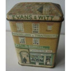 Blikje in de vorm van een Victorian House Evans & Witt 1986